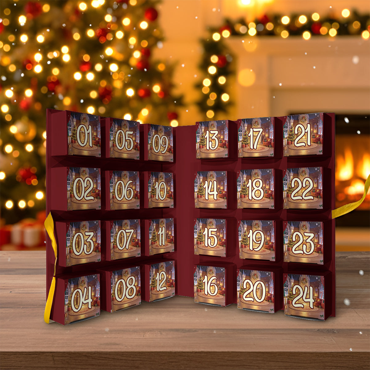 Magical Dumpling Christmas Gift Set - Personalized Mouse Folded Advent Calendar With Ornaments