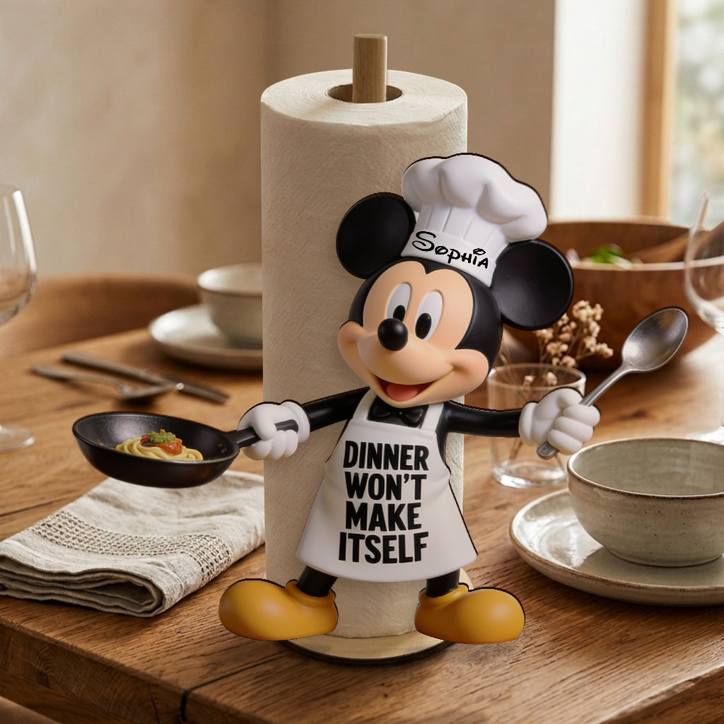 Won't Make Itself - Personalized Mouse Paper Towel Stand
