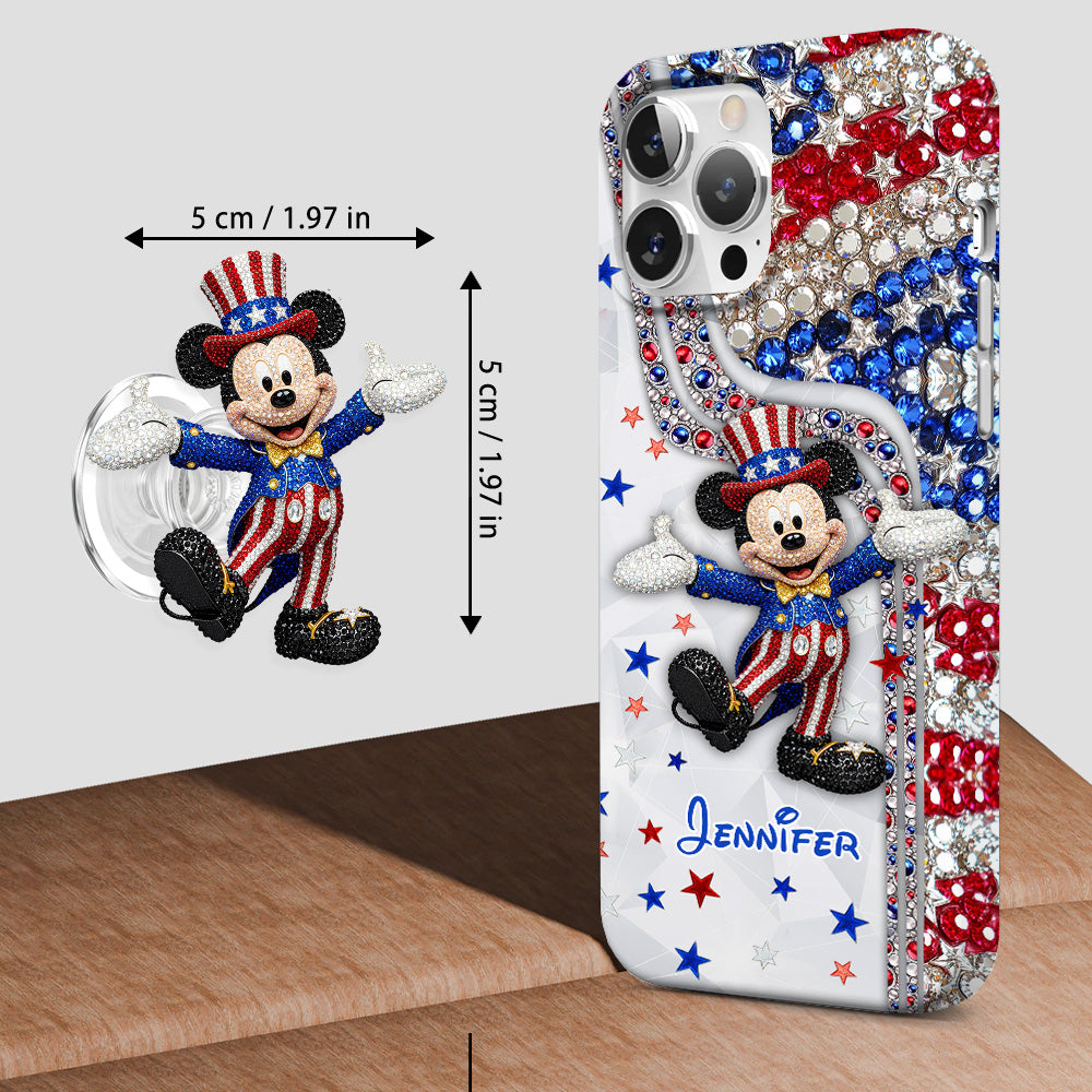 Red And White - Personalized Mouse Full Print Phone Case