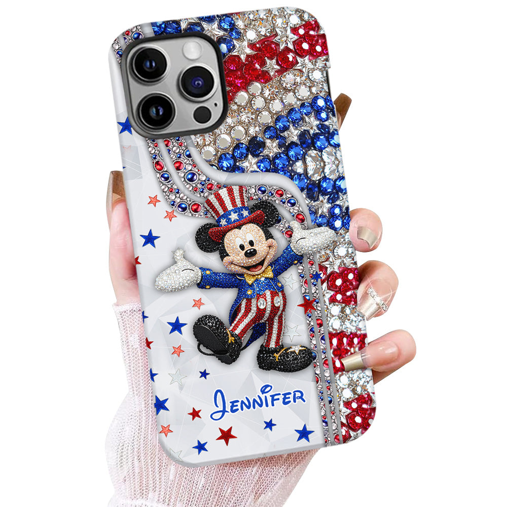 Red And White - Personalized Mouse Full Print Phone Case