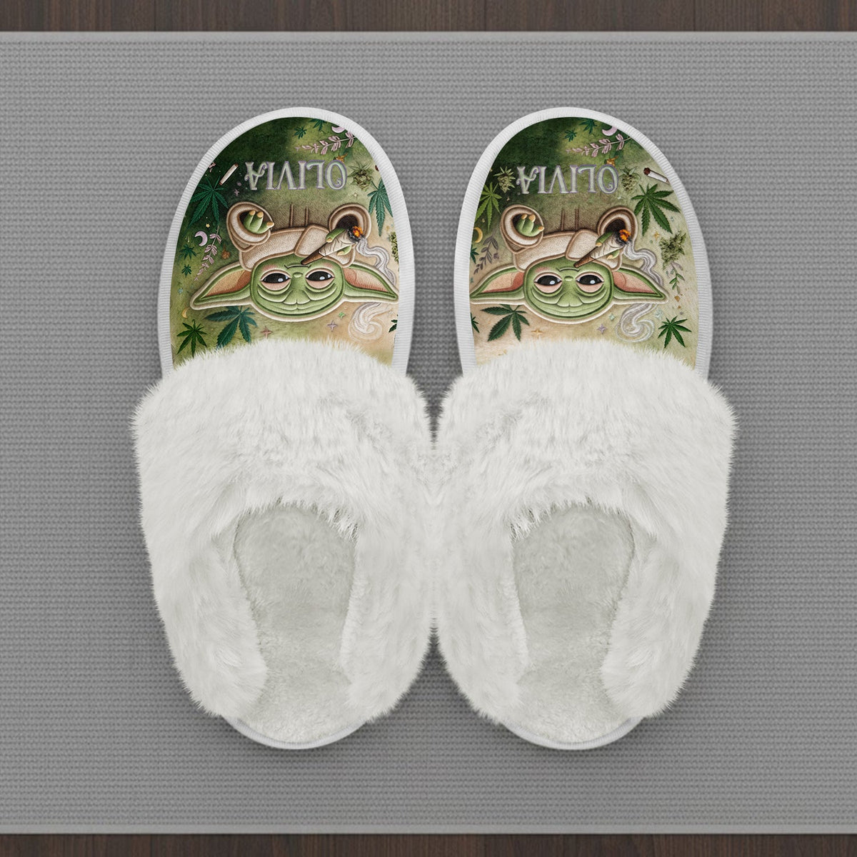 Strong With Herb - Personalized The Force Open-Toe Slippers