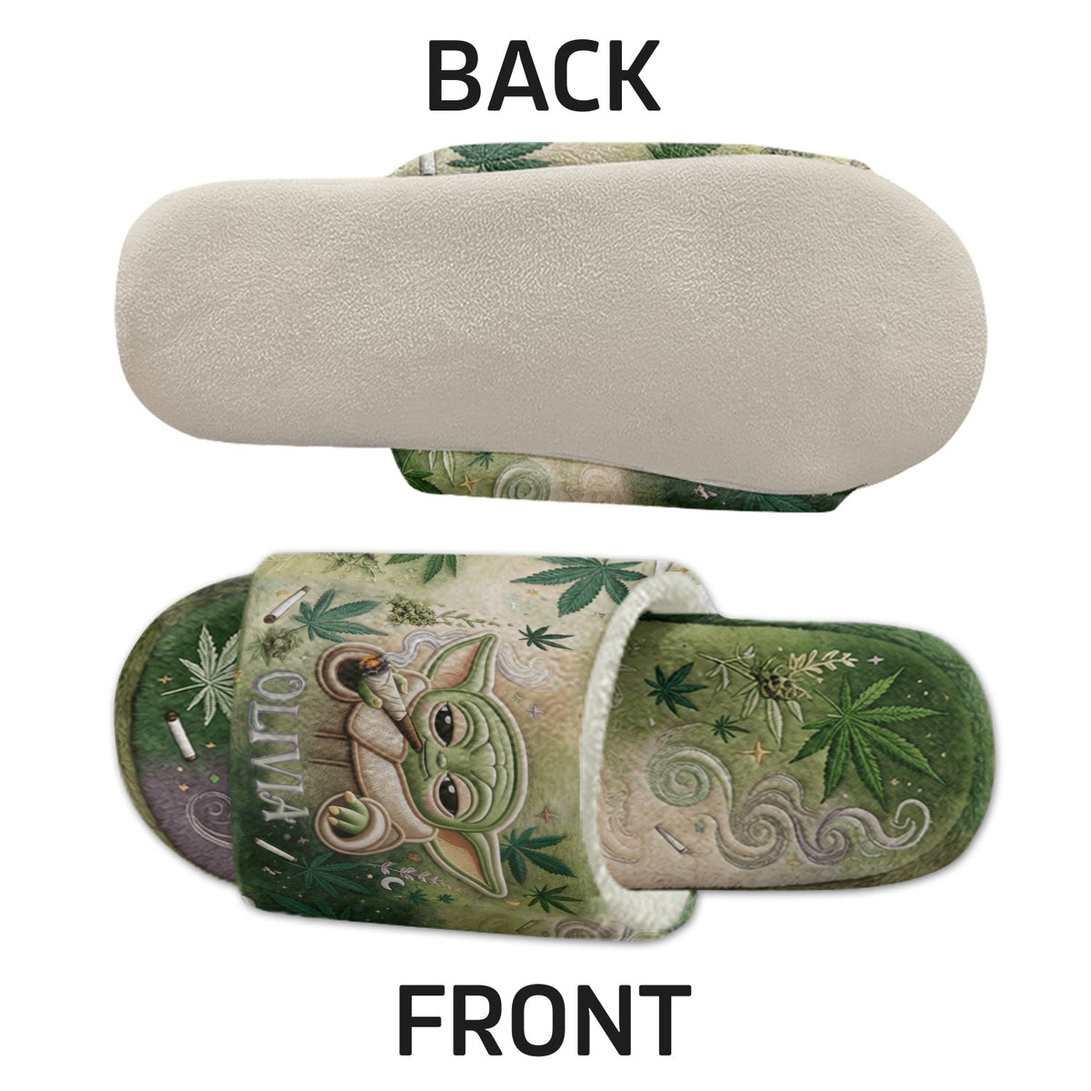 Strong With Herb - Personalized The Force Open-Toe Slippers