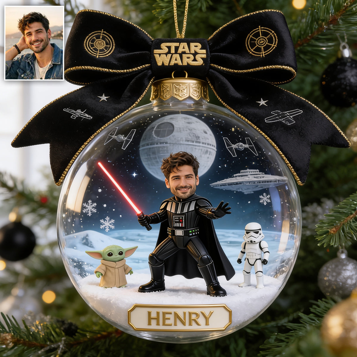 The Force Christmas Gift - Personalized The Force Ornament