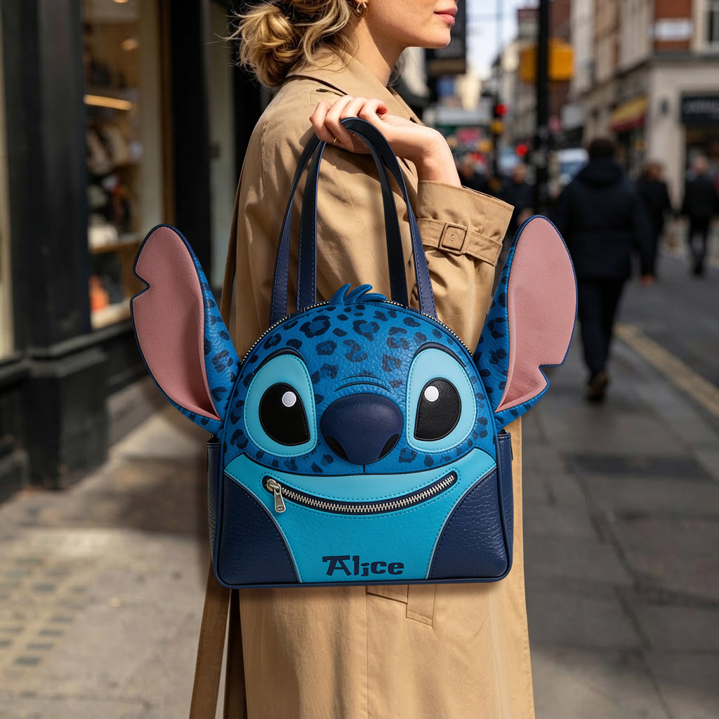 Blue Ailen - Personalized Ohana Custom Shape Tote Bag