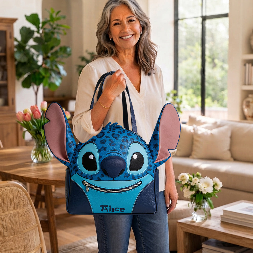 Blue Ailen - Personalized Ohana Custom Shape Tote Bag