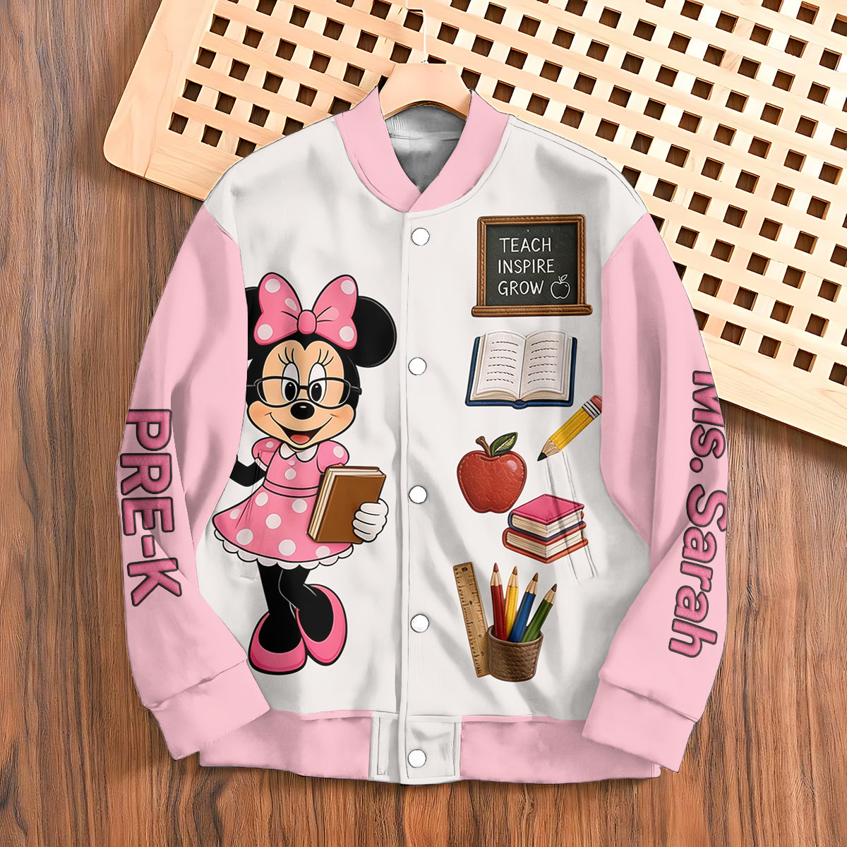 Teacher Gift - Personalized Mouse Varsity Jacket