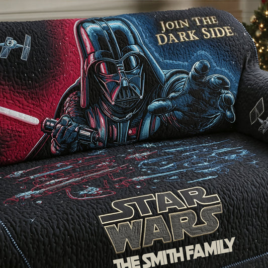 Join The Dark Side - Personalized The Force Quilted Sofa/Couch Cover