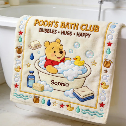 Bath Club - Personalized Yellow Bear Quick-dry Beach Towel/ Bath Towel