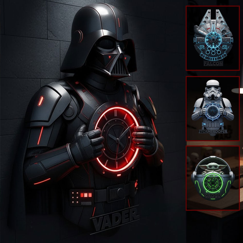 The Force - Personalized The Force LED Light Wall Clock