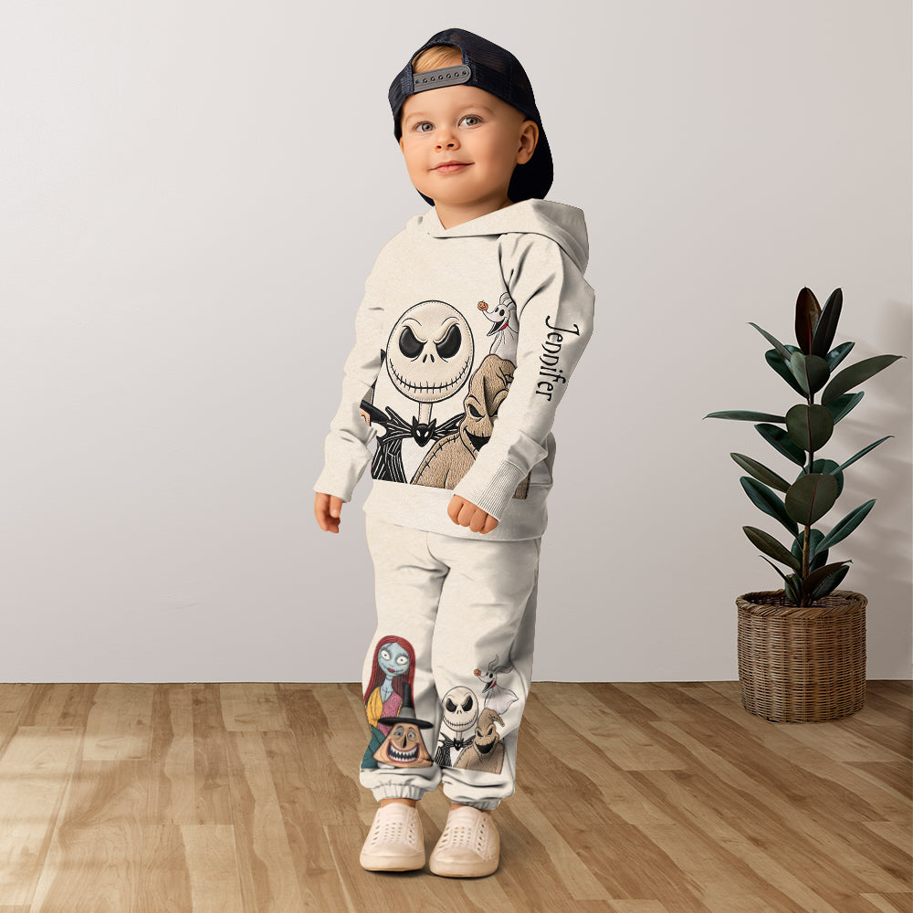 Hello Darkness - Personalized Nightmare Kid Hoodie & Kid Jogger Sweatpants