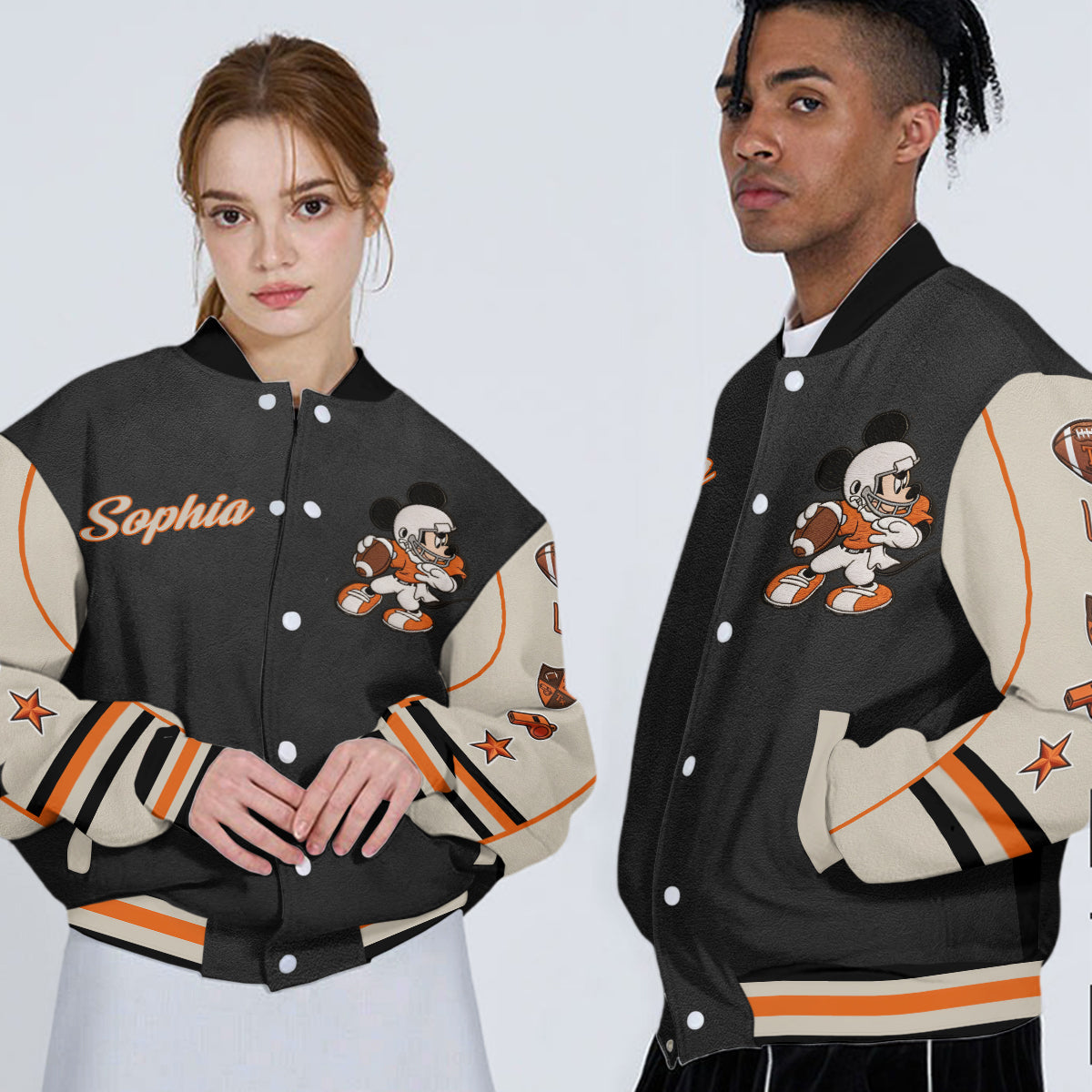 Run The Dang Ball - Personalized Football Varsity Jacket