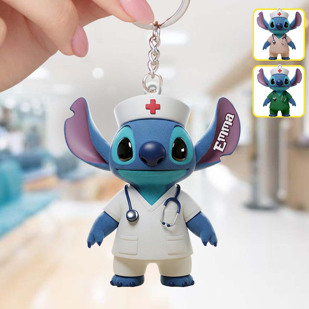 Ohana Nurse - Personalized Ohana Keychain