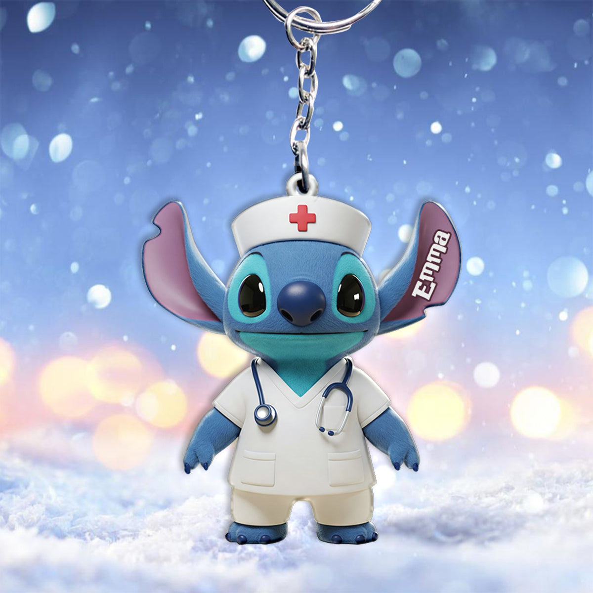 Ohana Nurse - Personalized Ohana Keychain