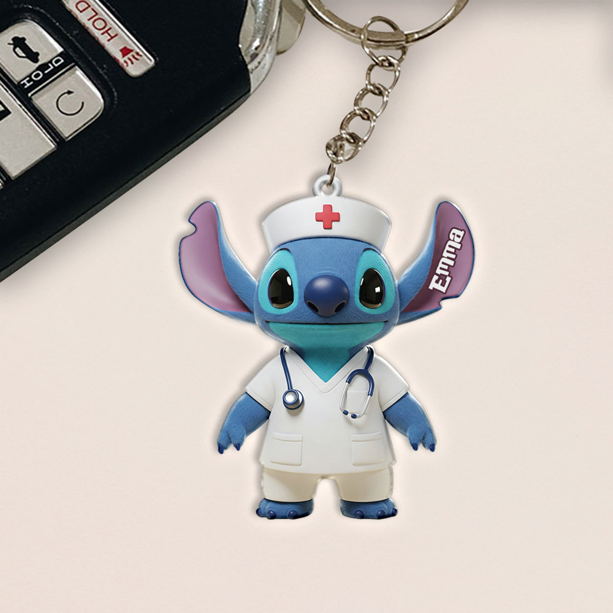 Ohana Nurse - Personalized Ohana Keychain