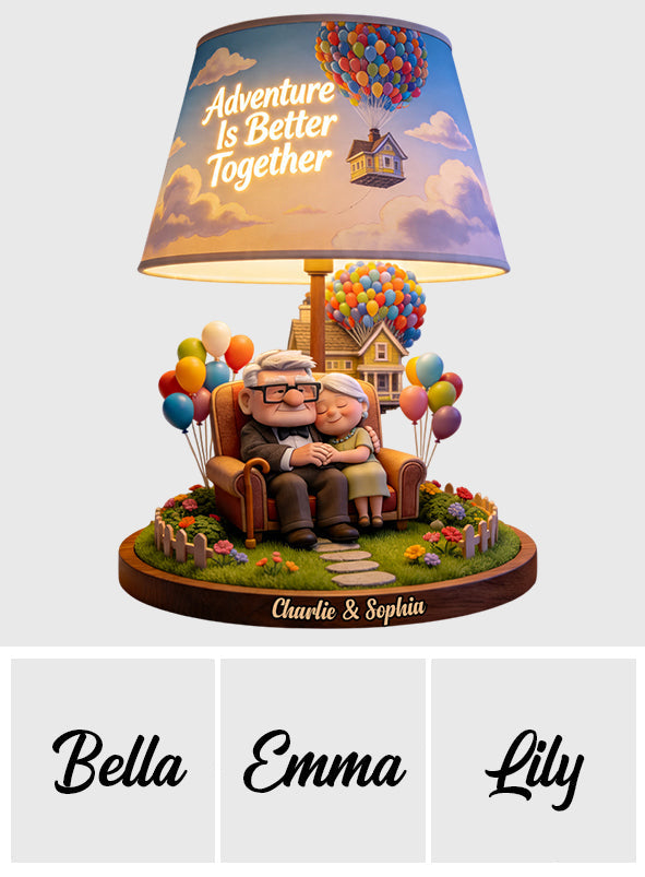 Adventure Is Better Together - Personalized Up Movie Couple Acrylic LED Night Light