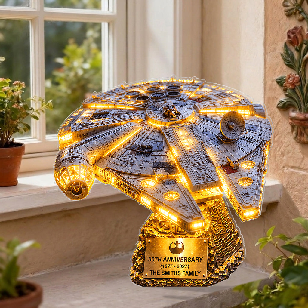 Keep Them Safe - Personalized The Force Solar Acrylic Light