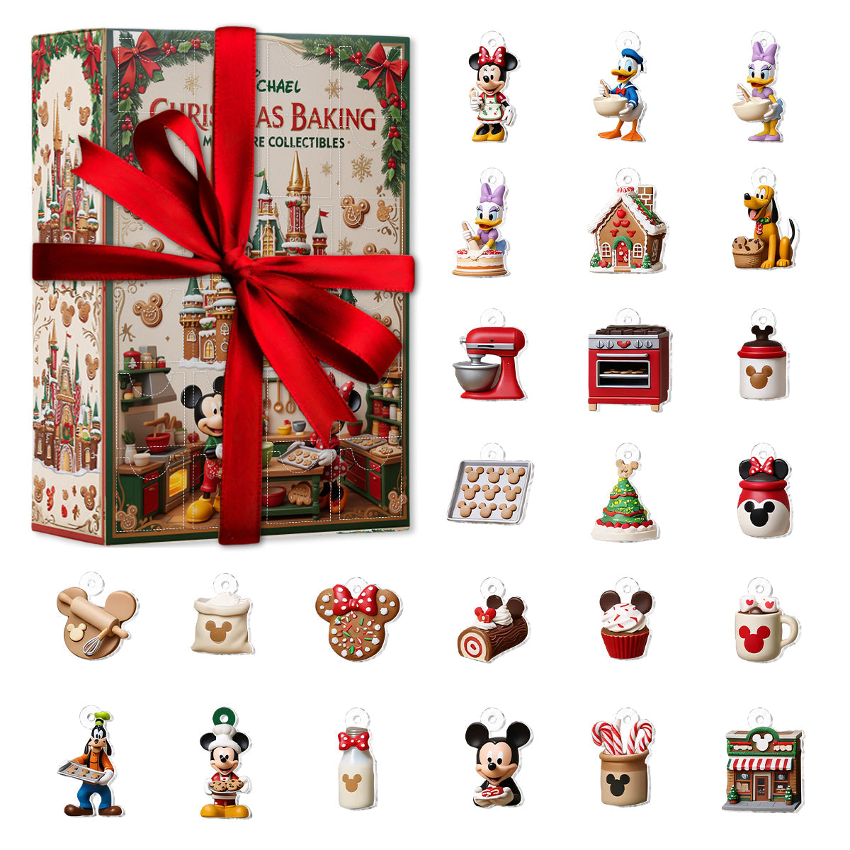 Christmas Baking - Personalized Baking Advent Calendar With Ornaments