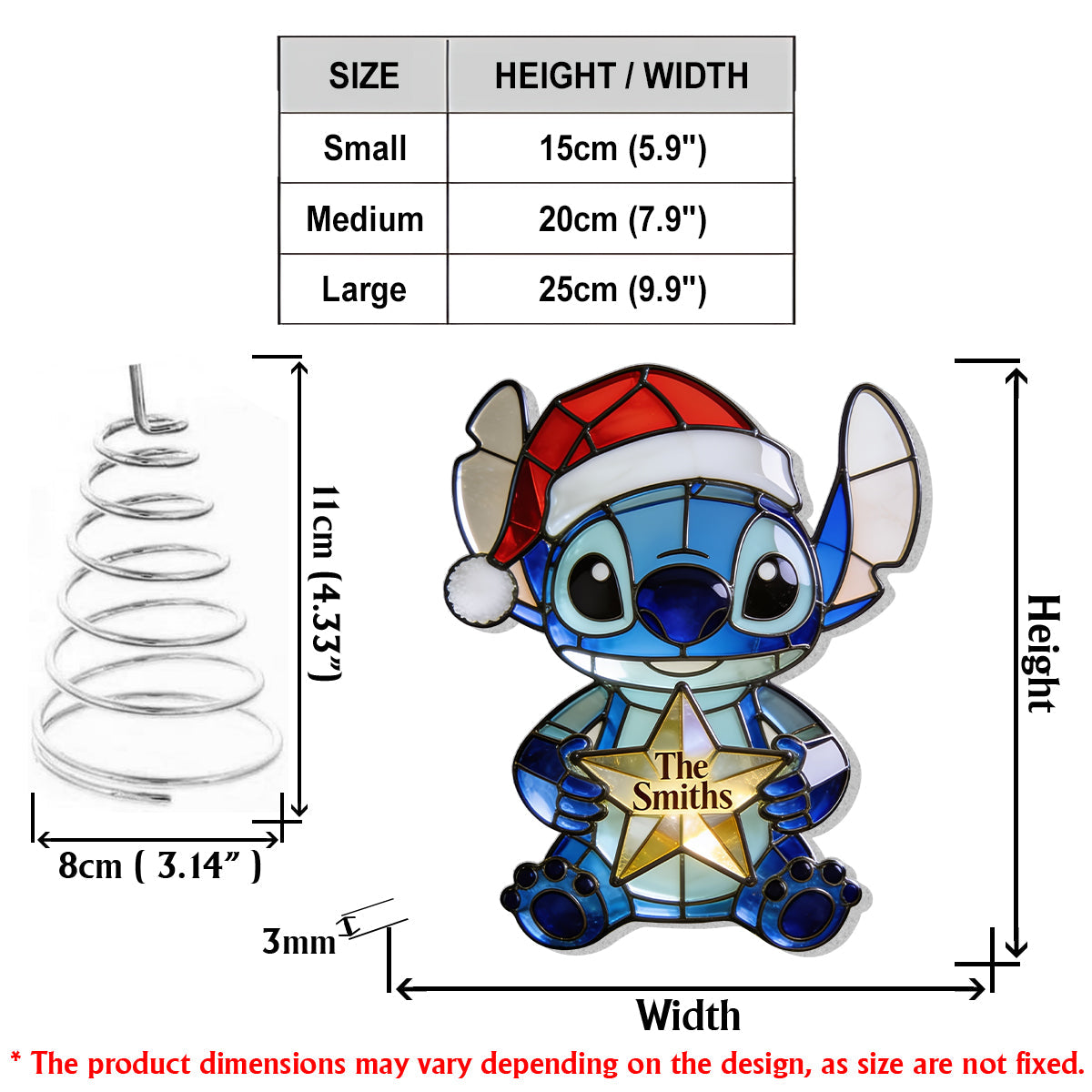 Merry Christmas - Personalized Ohana LED Light Tree Topper