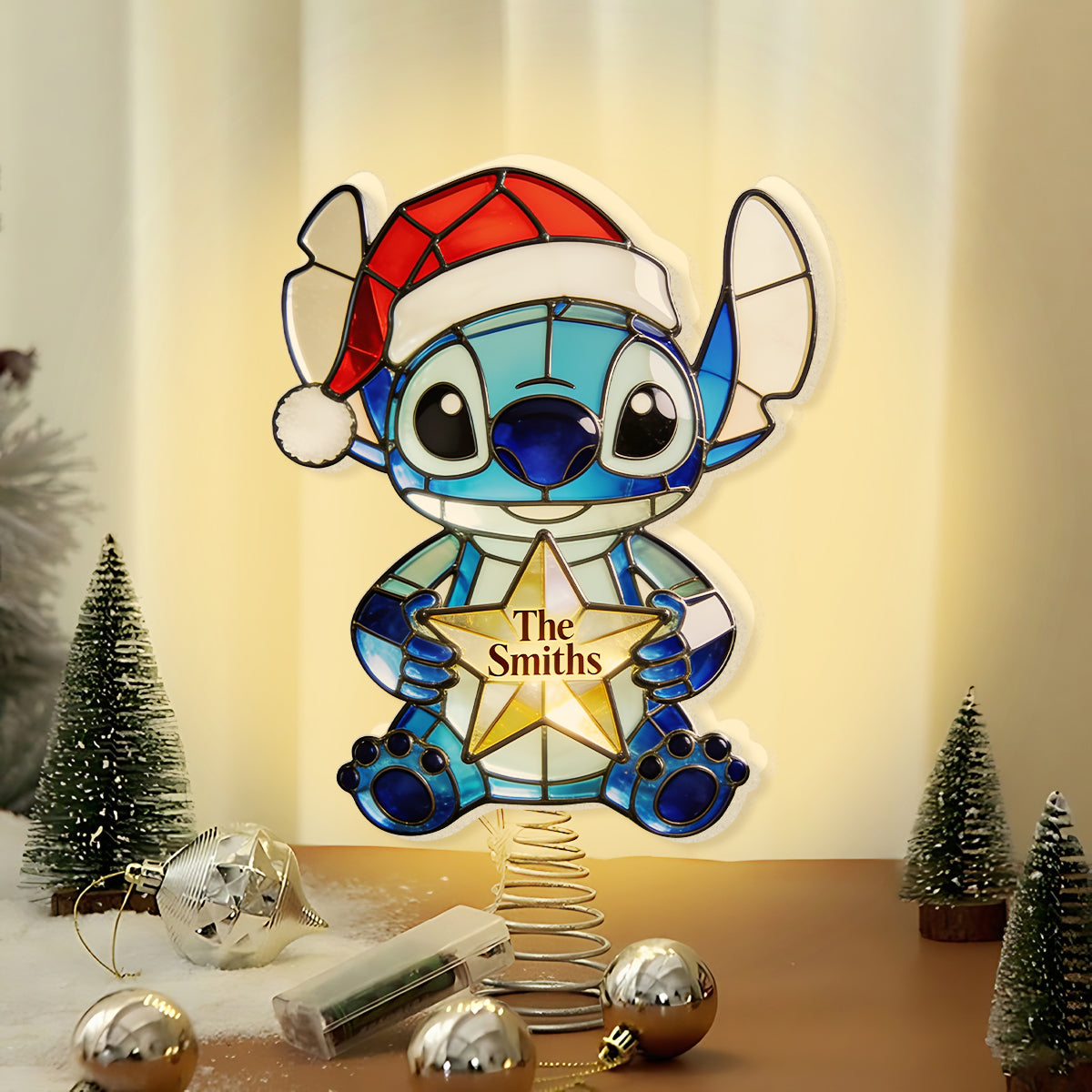 Merry Christmas - Personalized Ohana LED Light Tree Topper