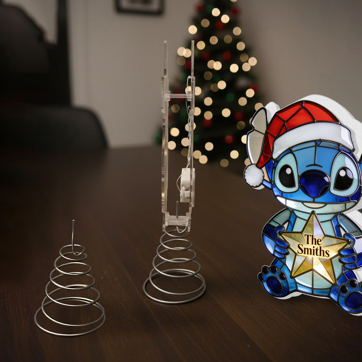 Merry Christmas - Personalized Ohana LED Light Tree Topper
