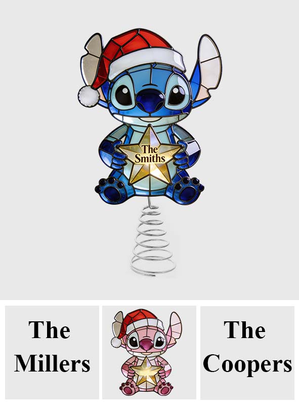 Merry Christmas - Personalized Ohana LED Light Tree Topper