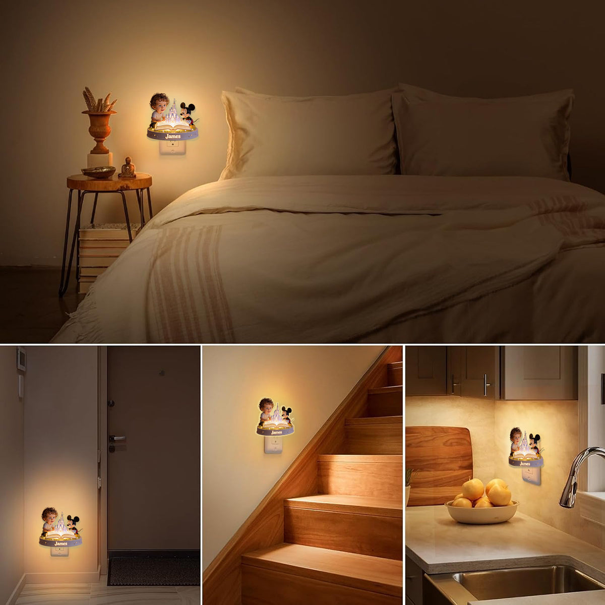 Custom Any Photo - Personalized Dream Trip Acrylic Plug-In Night Light
