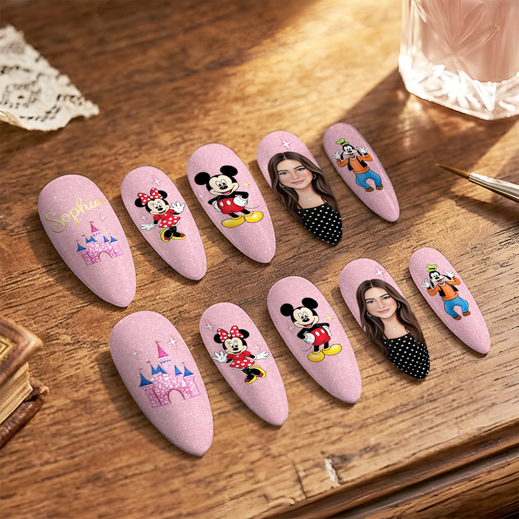 Magical World Fan - Personalized Mouse Press On Nails