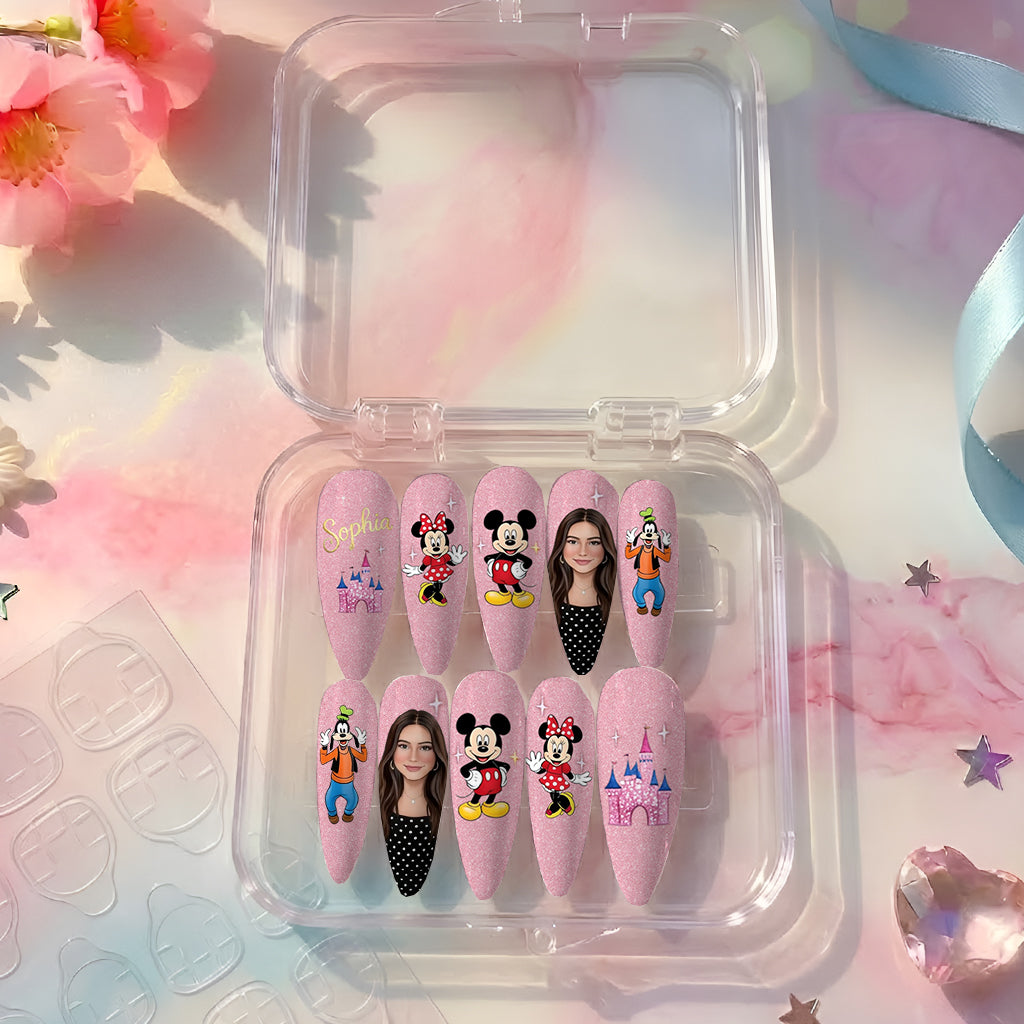 Magical World Fan - Personalized Mouse Press On Nails