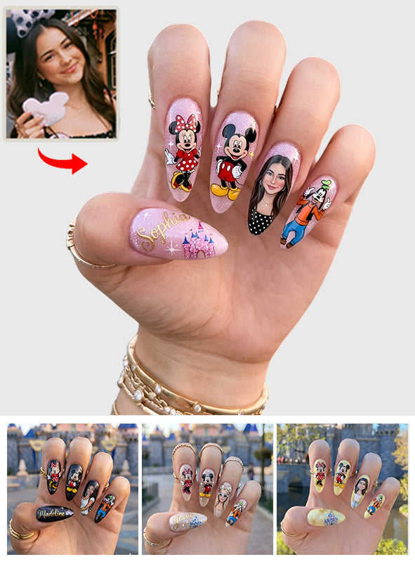 Magical World Fan - Personalized Mouse Press On Nails