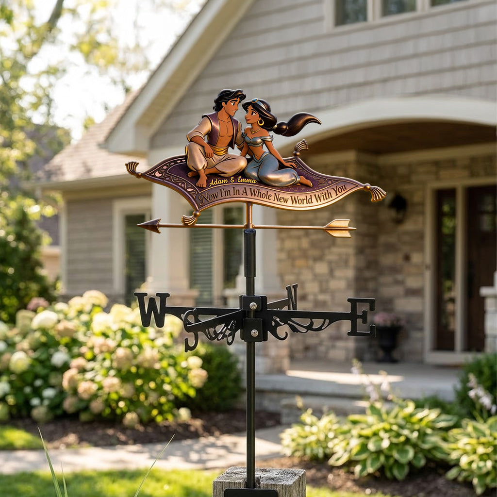 A Whole New World With You - Personalized Magic Lamp Weather Vane