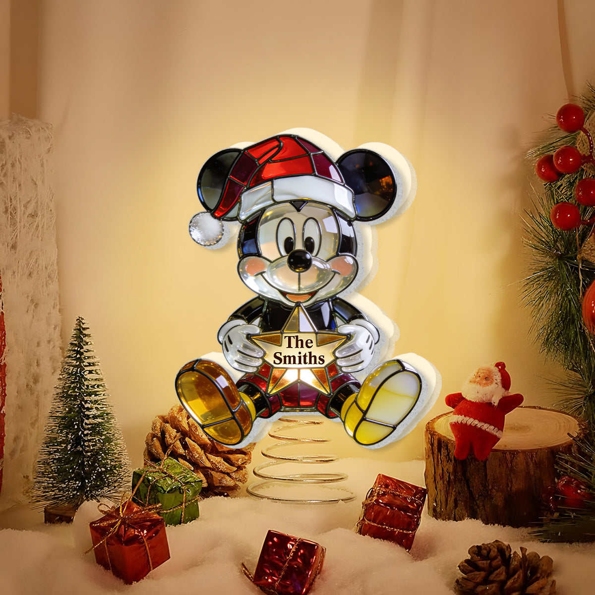 Belive In Magic - Personalized Mouse LED Light Tree Topper