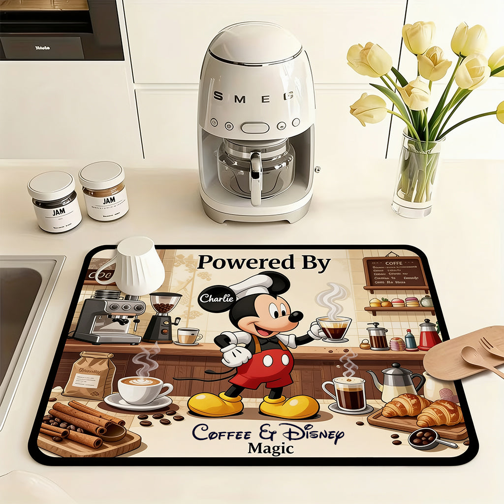 Powered By Coffee - Personalized Coffee Placemat