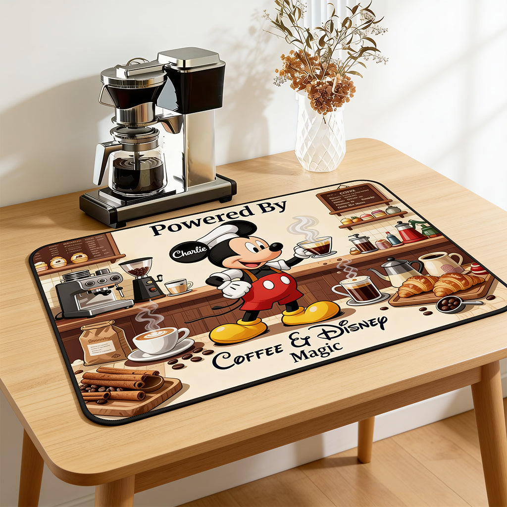 Powered By Coffee - Personalized Coffee Placemat