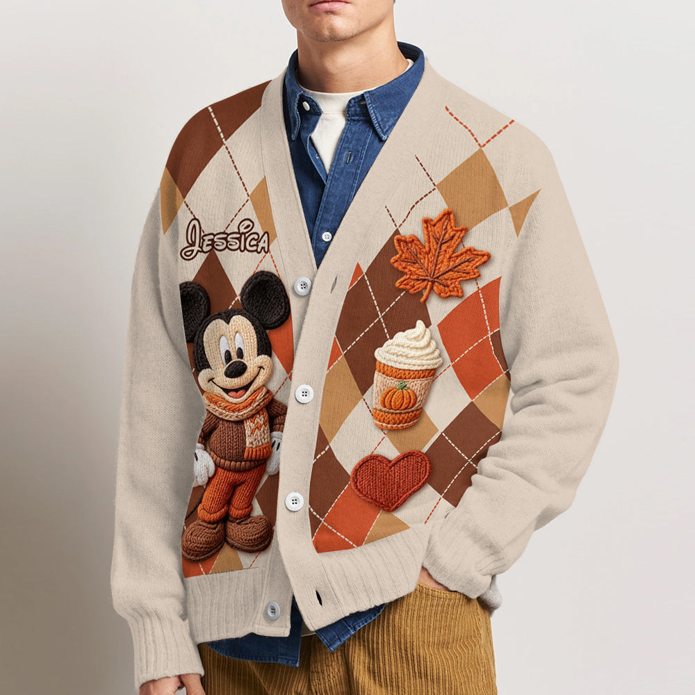 Wonderful Time Of The Year - Personalized Mouse Cardigan Sweater