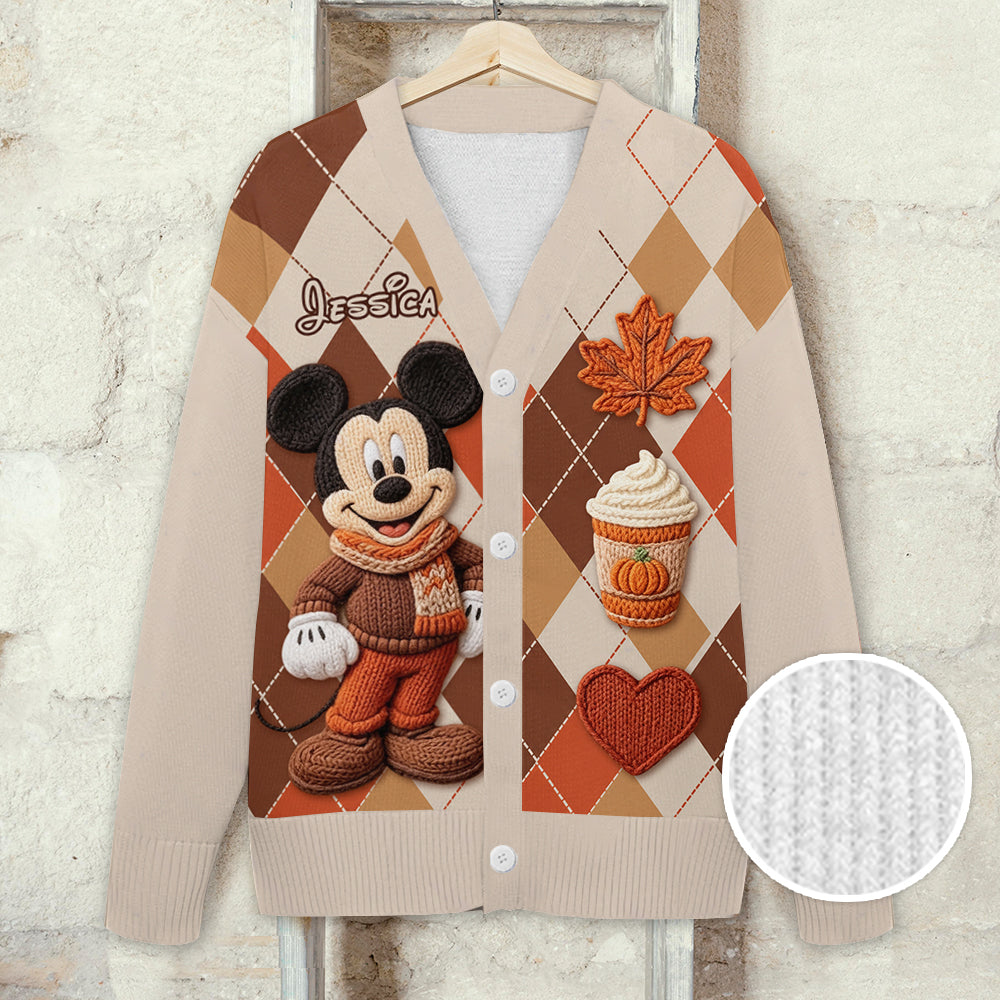 Wonderful Time Of The Year - Personalized Mouse Cardigan Sweater