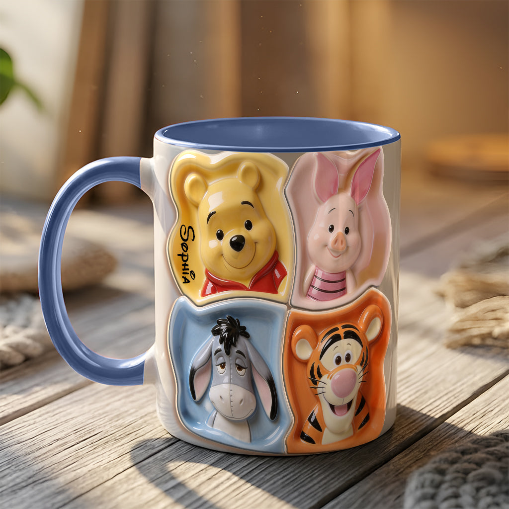 Cute Friends - Personalized Yellow Bear 3D Printed Accent Mug