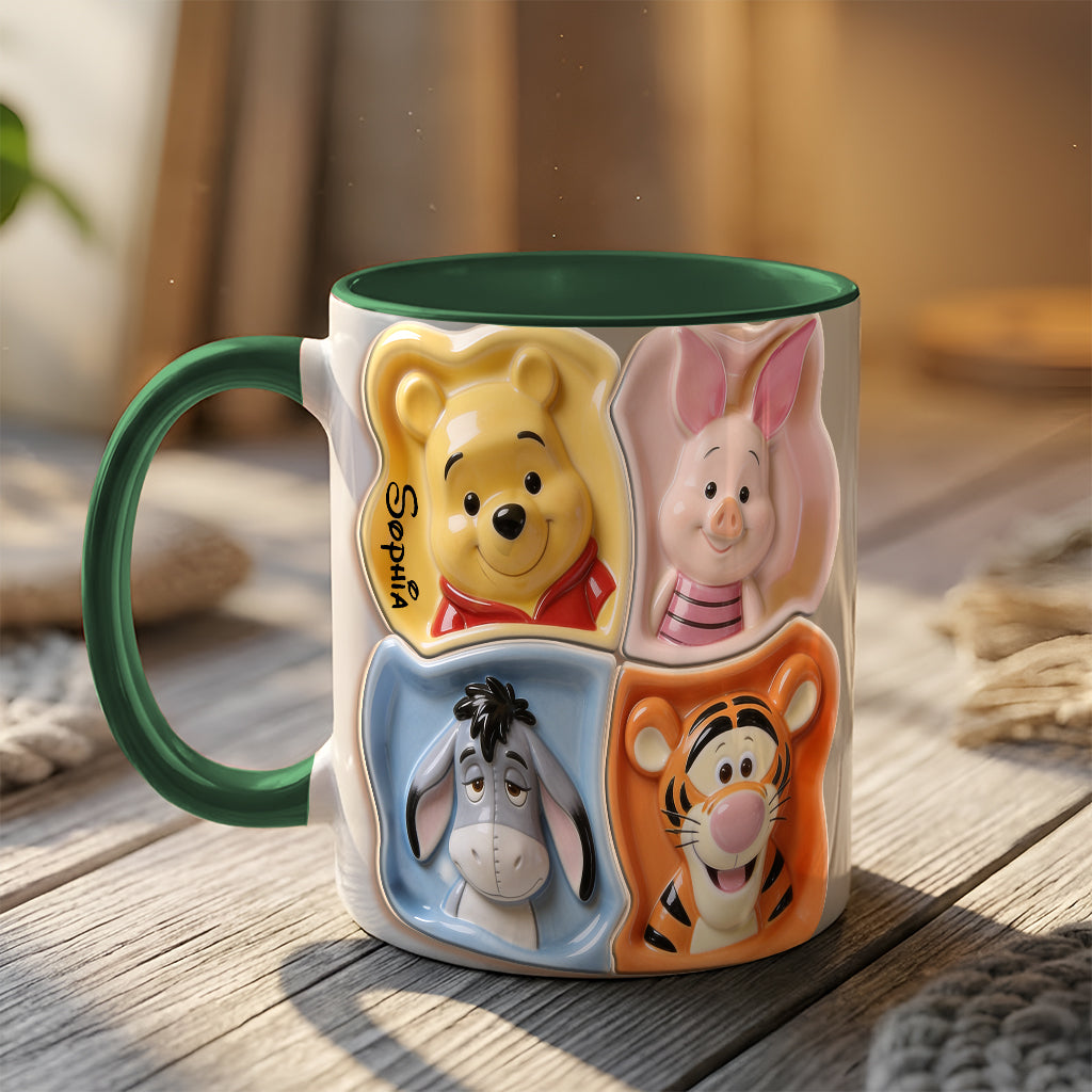 Cute Friends - Personalized Yellow Bear 3D Printed Accent Mug