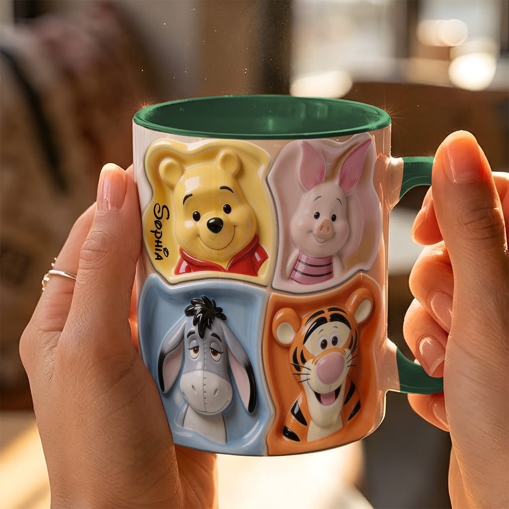 Cute Friends - Personalized Yellow Bear 3D Printed Accent Mug