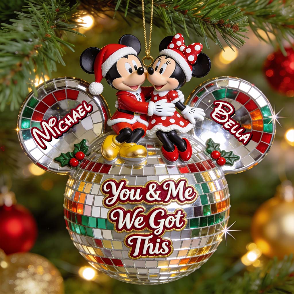 You & Me We Got This - Personalized Mouse Custom Shape Ceramic Ornament