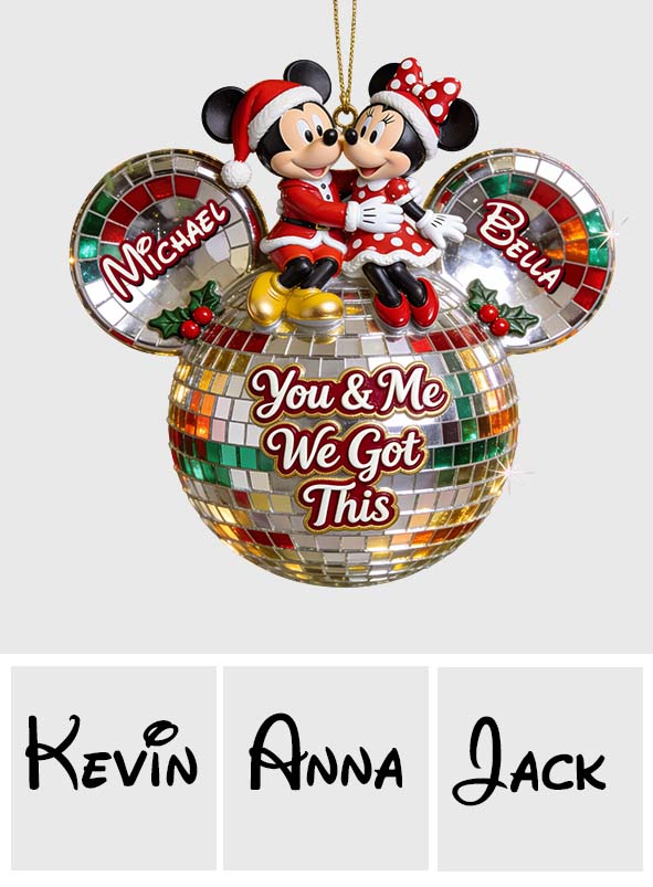 You & Me We Got This - Personalized Mouse Custom Shape Ceramic Ornament