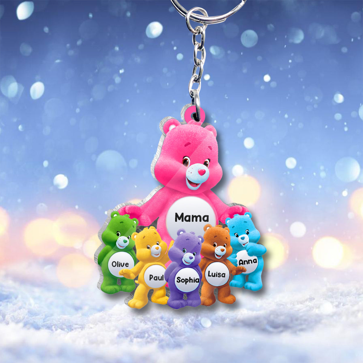 Mama Bear - Personalized Mother Keychain