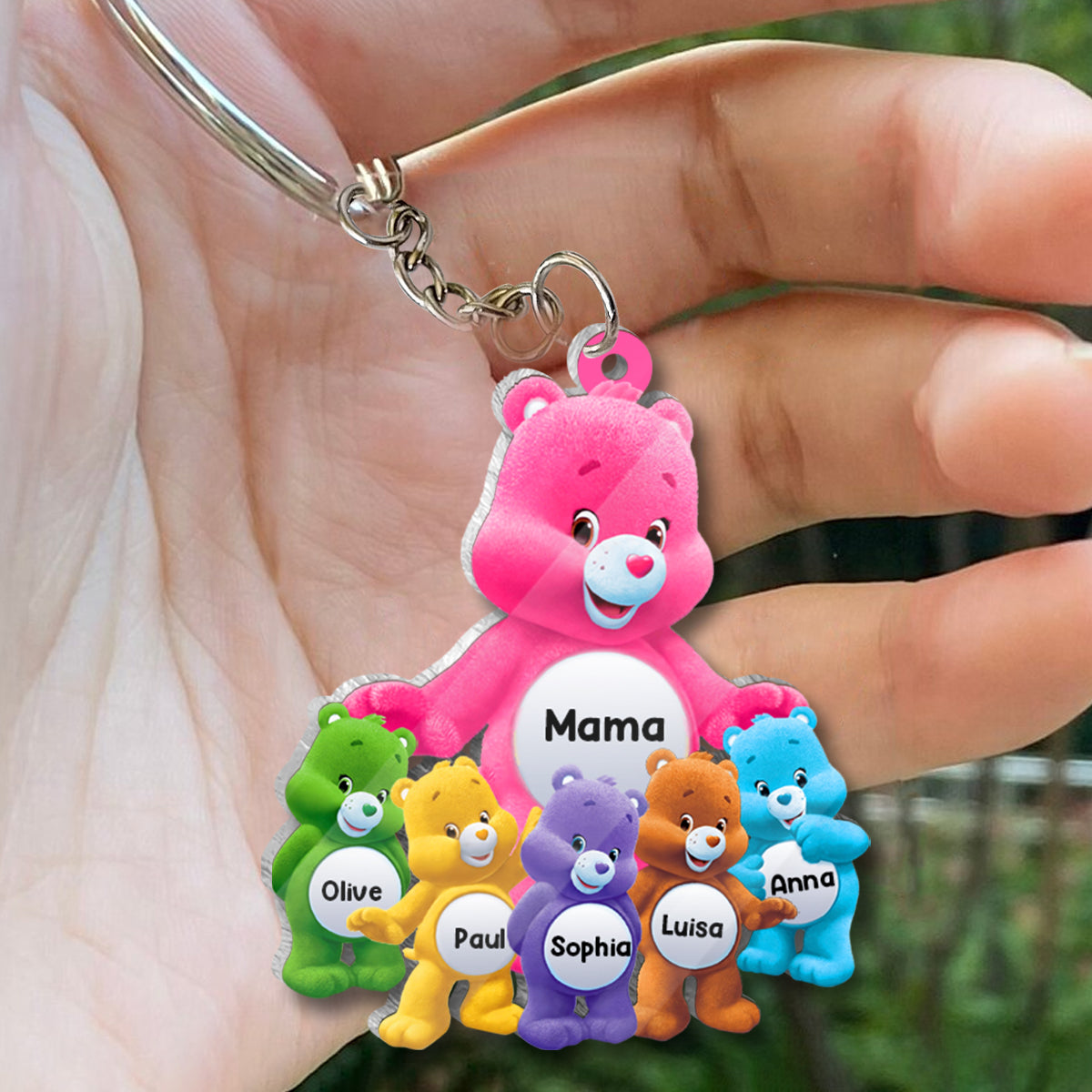 Mama Bear - Personalized Mother Keychain