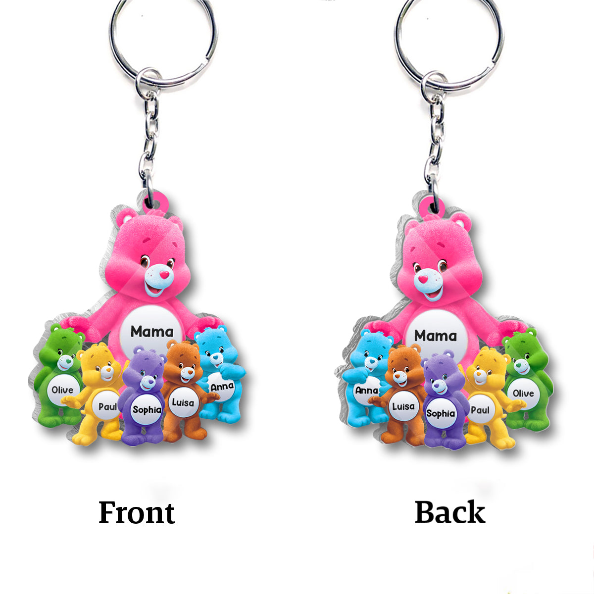 Mama Bear - Personalized Mother Keychain