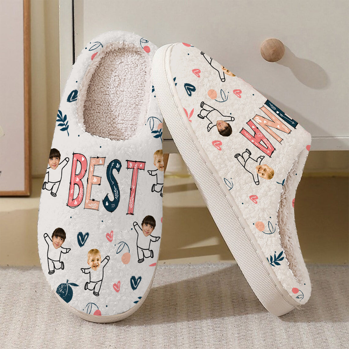 Best Grandma/Nana/Mother/Mama - Personalized Grandma Slippers