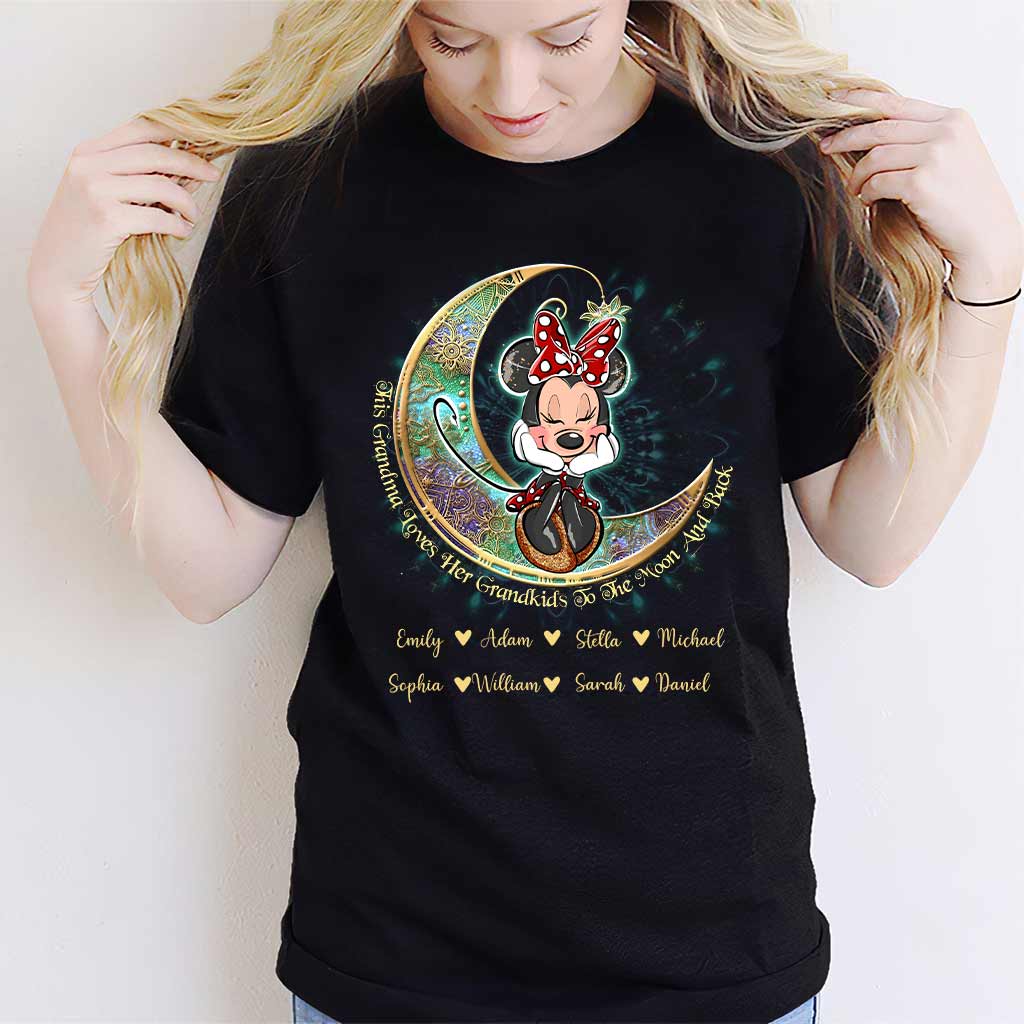 This Grandma Loves Her Grandkids To The Moon And Back - Personalized Mouse T-shirt and Hoodie