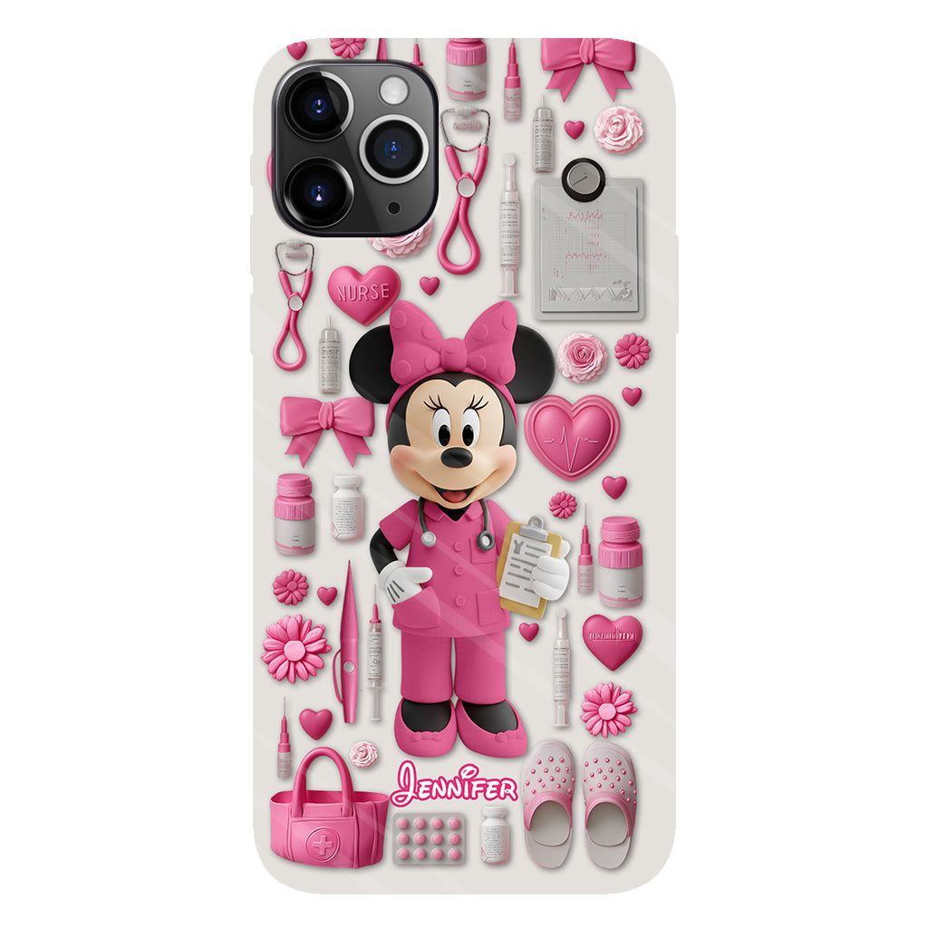 Nursing Is A Work Of Heart - Personalized Nurse Full Print Phone Case