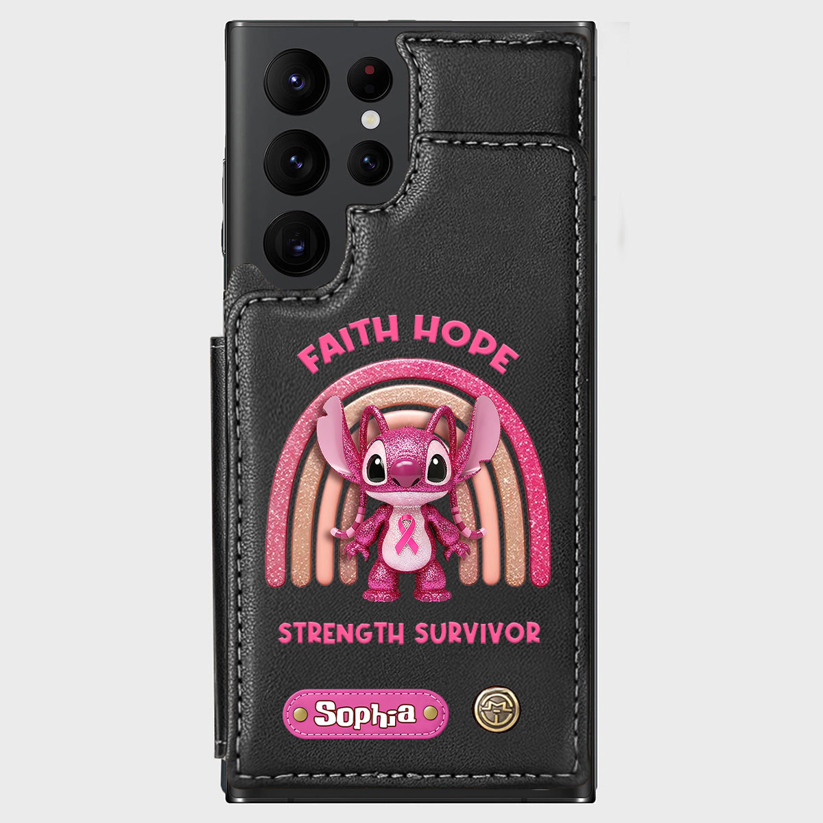 Faith Hope Love - Personalized Breast Cancer Awareness Wallet Phone Case