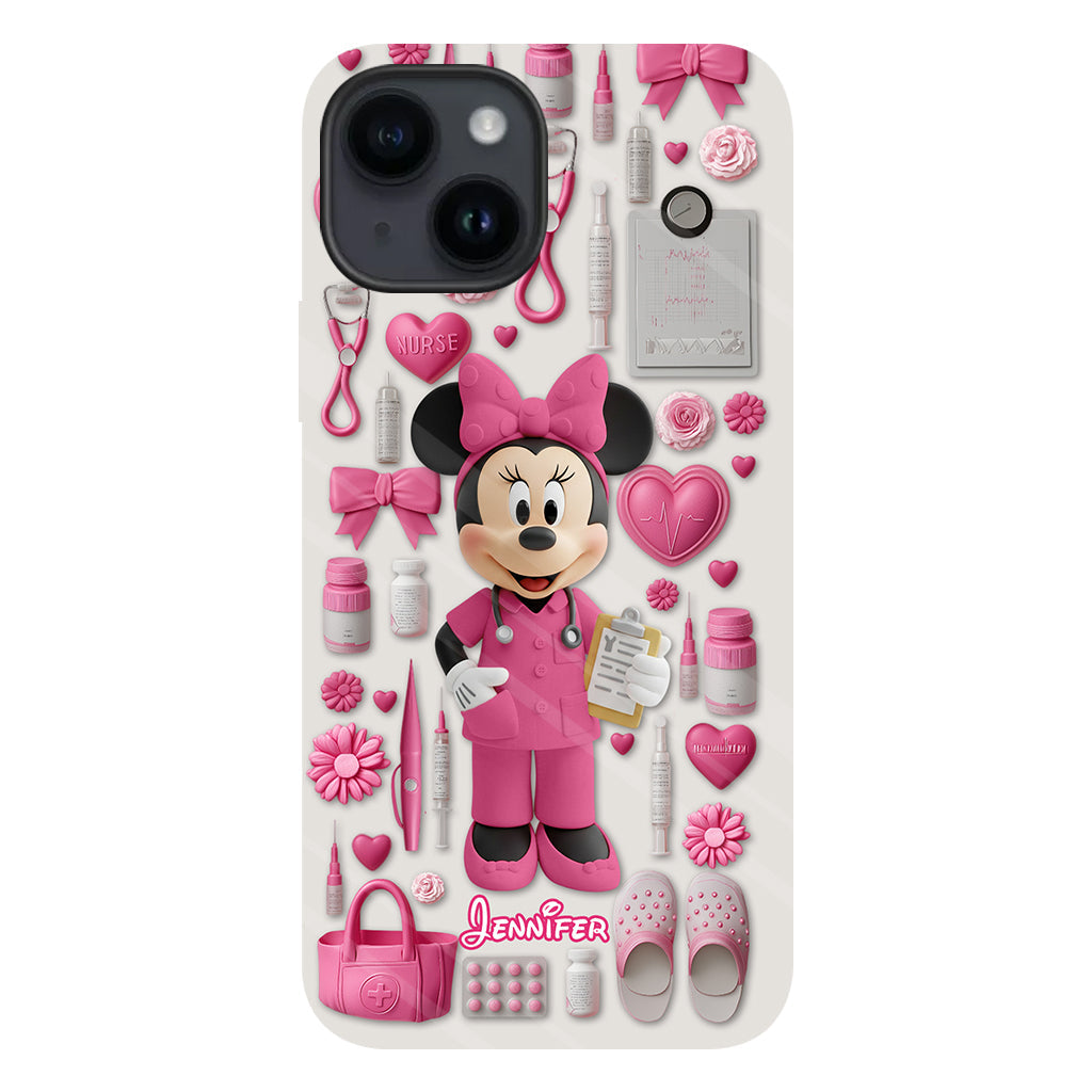 Nursing Is A Work Of Heart - Personalized Nurse Full Print Phone Case