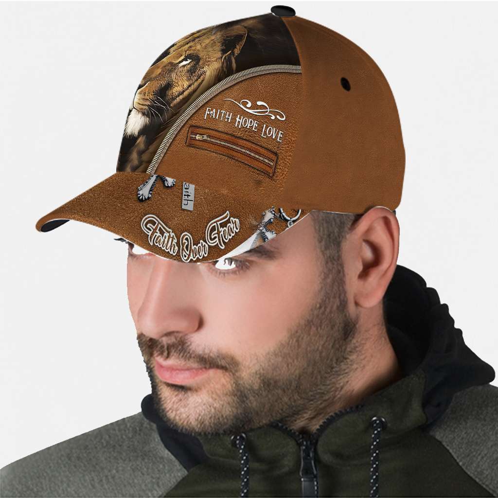 Lion Of Judah Jesus Faith Over Fear - Christian Classic Cap 0921