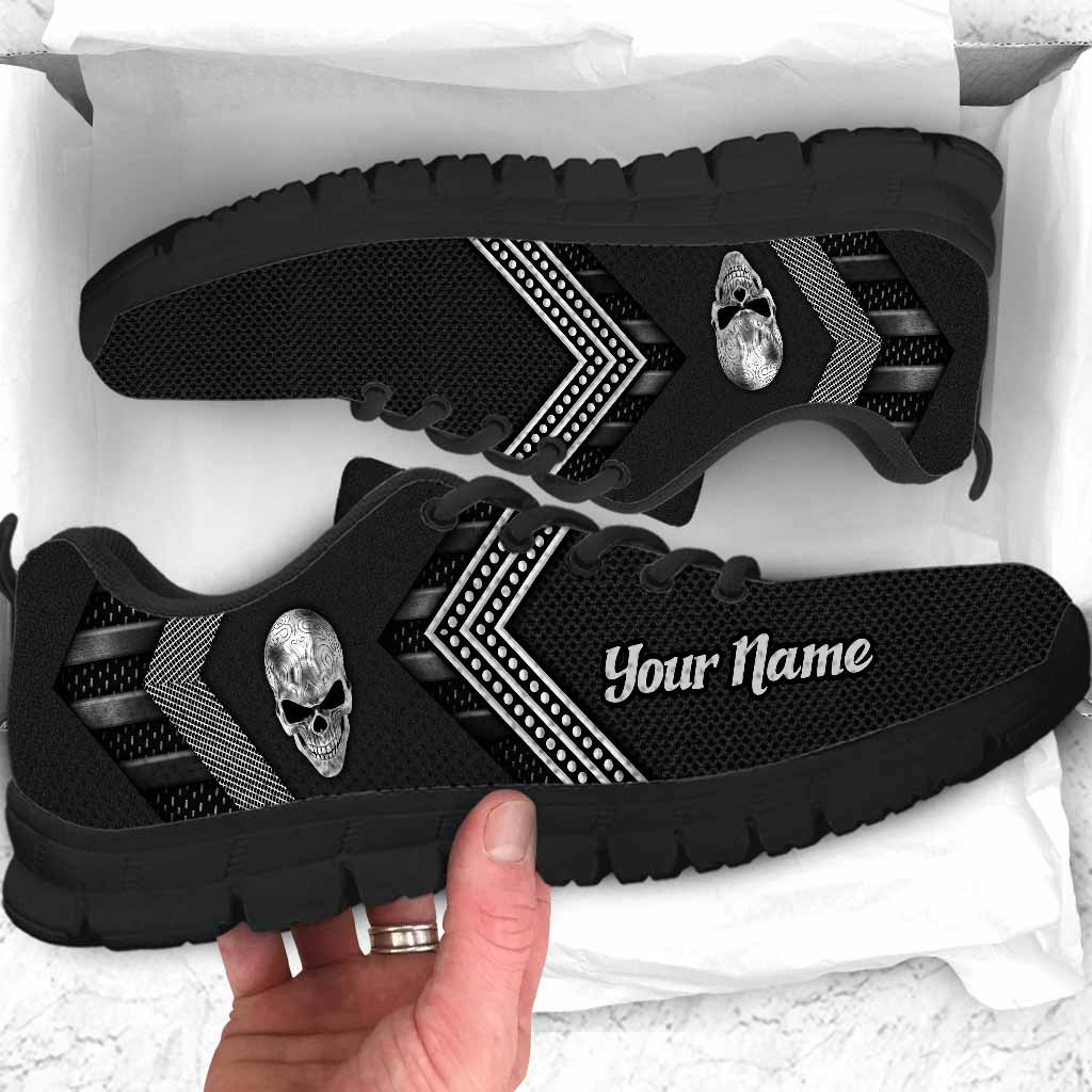 Cool Skull - Personalized Skull Sneakers With 3D Pattern Print